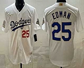 Men's Los Angeles Dodgers #25 Tommy Edman White 2026 Gold Back To Back World Champions Collection Stadium Jersey,baseball caps,new era cap wholesale,wholesale hats