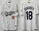 Men's Los Angeles Dodgers #18 Yoshinobu Yamamoto White 2026 Gold Collection Limited Jersey,baseball caps,new era cap wholesale,wholesale hats