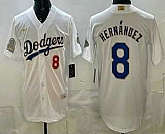 Men's Los Angeles Dodgers #8 Enrique Hernandez White Gold World Series Champions Collection Limited Jersey,baseball caps,new era cap wholesale,wholesale hats