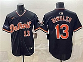 Men's Detroit Tigers #13 Dillon Dingler Black 2026 Meijer Patch Alternate Vapor Premier Limited Stitched Jersey,baseball caps,new era cap wholesale,wholesale hats