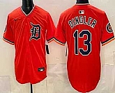 Men's Detroit Tigers #13 Dillon Dingler Orange Limited Jersey,baseball caps,new era cap wholesale,wholesale hats