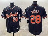 Men's Detroit Tigers #28 Javier Baez Black 2026 Meijer Patch Alternate Vapor Premier Limited Stitched Jersey,baseball caps,new era cap wholesale,wholesale hats