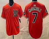 Men's Detroit Tigers #7 Kevin McGonigle Orange Limited Jersey,baseball caps,new era cap wholesale,wholesale hats