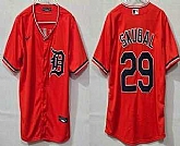 Men's Detroit Tigers #29 Tarik Skubal Orange Cool Base Jersey,baseball caps,new era cap wholesale,wholesale hats