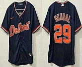 Men's Detroit Tigers #29 Tarik Skubal Navy Cool Base Jersey,baseball caps,new era cap wholesale,wholesale hats