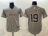 Men's Milwaukee Brewers #19 Robin Yount Grey Home Limited Stitched Jersey,baseball caps,new era cap wholesale,wholesale hats