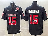 Mens Indiana Hoosiers #15 Fernando Mendoza Black F.U.S.E. 2025 National Champions Patch Stitched Jersey,baseball caps,new era cap wholesale,wholesale hats