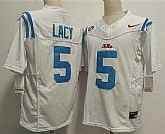 Men's Ole Miss Rebels #5 Kewan Lacy Limited White FUSE College Jersey,baseball caps,new era cap wholesale,wholesale hats