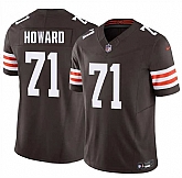 Men's Cleveland Browns #71 Tytus Howard Brown F.U.S.E. Vapor Limited Stitched Jersey Dzhi,baseball caps,new era cap wholesale,wholesale hats