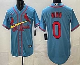 Men's St Louis Cardinals #0 Masyn Winn Blue Cool Base Jersey,baseball caps,new era cap wholesale,wholesale hats