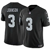 Men's Las Vegas Raiders #3 Taron Johnson Black 2026 F.U.S.E. Vapor Untouchable Limited Stitched Jersey Dzhi,baseball caps,new era cap wholesale,wholesale hats