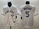 Men's Toronto Blue Jays #5 Daulton Varsho White 2025 Cool Base Stitched Jersey,baseball caps,new era cap wholesale,wholesale hats