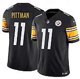 Men's Pittsburgh Steelers #11 Michael Pittman Jr Black 2025 F.U.S.E. Vapor Limited Stitched Jersey Dzhi,baseball caps,new era cap wholesale,wholesale hats