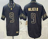 Men's Seattle Seahawks #9 Kenneth Walker III Black Gold FUSE Vapor Limited Stitched Jersey Dzhi,baseball caps,new era cap wholesale,wholesale hats