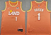 Men's Cleveland Cavaliers #1 James Harden Orange 2025-26 City Edition Stitched Jersey,baseball caps,new era cap wholesale,wholesale hats