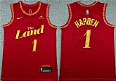 Men's Cleveland Cavaliers #1 James Harden Wine 2023-24 City Edition Stitched Jersey,baseball caps,new era cap wholesale,wholesale hats