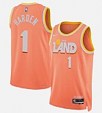 Men's Cleveland Cavaliers #1 James Harden Orange 2025-26 City Edition Stitched Jersey Dzhi,baseball caps,new era cap wholesale,wholesale hats