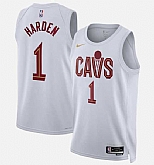 Men's Cleveland Cavaliers #1 James Harden White 2026 Association Edition Stitched Jersey Dzhi,baseball caps,new era cap wholesale,wholesale hats