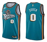 Men's Detroit Pistons #0 Jalen Duren Teal Stitched Jersey Dzhi,baseball caps,new era cap wholesale,wholesale hats