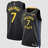 Men's Golden State Warriors #7 Kristaps Porzingis Black 2026 Statement Edition Stitched Jersey Dzhi,baseball caps,new era cap wholesale,wholesale hats