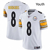 Youth Pittsburgh Steelers #8 Aaron Rodgers White 2025 Vapor Limited Stitched Jersey Dzhi,baseball caps,new era cap wholesale,wholesale hats