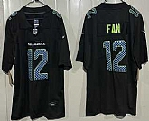 Men's Seattle Seahawks #12 Fan Limited Black Fashion Vapor Jersey,baseball caps,new era cap wholesale,wholesale hats