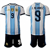 Men's Argentina #9 J.ALUAREZ National Team FIFA x World Cup 2026 Home White On Field Jersey,baseball caps,new era cap wholesale,wholesale hats