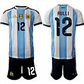 Men's Argentina #12 RULLI National Team FIFA x World Cup 2026 Home White On Field Jersey,baseball caps,new era cap wholesale,wholesale hats