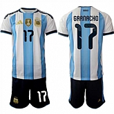 Men's Argentina #17 GARNACHO National Team FIFA x World Cup 2026 Home White On Field Jersey,baseball caps,new era cap wholesale,wholesale hats