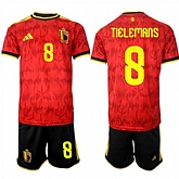 Men's Belgium #8 TIELEMANS National Team FIFA x World Cup 2026 Home Red On Field Jersey,baseball caps,new era cap wholesale,wholesale hats