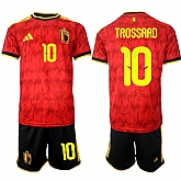 Men's Belgium National Team #10 Leandro Trossard Red 2026 World Cup Home Soccer Jersey Suit,baseball caps,new era cap wholesale,wholesale hats