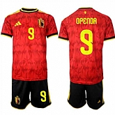 Men's Belgium National Team #9 Lois Openda Red 2026 World Cup Home Soccer Jersey Suit,baseball caps,new era cap wholesale,wholesale hats