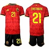 Men's Belgium #21 CASTAGNE National Team FIFA x World Cup 2026 Home Red On Field Jersey,baseball caps,new era cap wholesale,wholesale hats