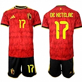 Men's Belgium #17 DE KETELAE National Team FIFA x World Cup 2026 Home Red On Field Jersey,baseball caps,new era cap wholesale,wholesale hats