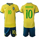 Men's Brazil #10 RODRYGO National Team FIFA x World Cup 2026 Home On Field Jersey,baseball caps,new era cap wholesale,wholesale hats