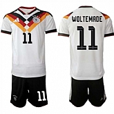 Men's Germany #11 WOLTEMADE National Team FIFA x World Cup 2026 Home White On Field Jersey,baseball caps,new era cap wholesale,wholesale hats