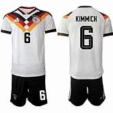 Men's Germany #6 KIMMICH National Team FIFA x World Cup 2026 Home White On Field Jersey,baseball caps,new era cap wholesale,wholesale hats