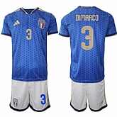 Men's Italy #3 DIMARCO National Team FIFA x World Cup 2026 Home Blue On Field Jerseys,baseball caps,new era cap wholesale,wholesale hats