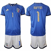 Men's Italy #1 BUFFON National Team FIFA x World Cup 2026 Home Blue On Field Jerseys,baseball caps,new era cap wholesale,wholesale hats