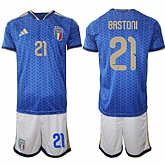 Men's Italy #21 BASTONI National Team FIFA x World Cup 2026 Home Blue On Field Jerseys,baseball caps,new era cap wholesale,wholesale hats