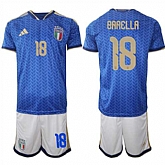 Men's Italy #18 BARELLA National Team FIFA x World Cup 2026 Home Blue On Field Jerseys,baseball caps,new era cap wholesale,wholesale hats