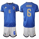 Men's Italy #6 UDOGIE National Team FIFA x World Cup 2026 Home Blue On Field Jerseys,baseball caps,new era cap wholesale,wholesale hats