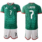 Men's Mexico #7 L.ROMO National Team FIFA x World Cup 2026 Home Green On Field Jersey,baseball caps,new era cap wholesale,wholesale hats