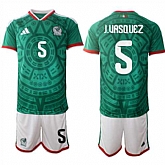 Men's Mexico #5 J.UASQUEZ National Team FIFA x World Cup 2026 Home Green On Field Jersey,baseball caps,new era cap wholesale,wholesale hats