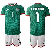 Men's Mexico #1 L.MALAGON National Team FIFA x World Cup 2026 Home Green On Field Jersey,baseball caps,new era cap wholesale,wholesale hats