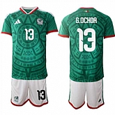 Men's Mexico #13 G.OCHOA National Team FIFA x World Cup 2026 Home Green On Field Jersey,baseball caps,new era cap wholesale,wholesale hats