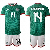 Men's Mexico #14 CHICHARITO National Team FIFA x World Cup 2026 Home Green On Field Jersey,baseball caps,new era cap wholesale,wholesale hats