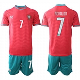 Men's Portugal #7 RONALDO National Team FIFA x World Cup 2026 Home Red On Eusebio special edition Jersey,baseball caps,new era cap wholesale,wholesale hats