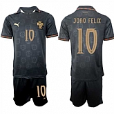 Men's Portugal #10 JOAO FELIX National Team FIFA x World Cup 2026 Away Gray On Eusebio special edition Jersey,baseball caps,new era cap wholesale,wholesale hats