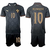 Men's Portugal #10 BERNARDO National Team FIFA x World Cup 2026 Away Gray On Eusebio special edition Jersey,baseball caps,new era cap wholesale,wholesale hats